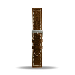 Bracelet Montre Cuir Marron 22mm 